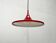 Red tulip pendant lamp from the mid-century space age by Rolf Krüger for Staff, 1960s.