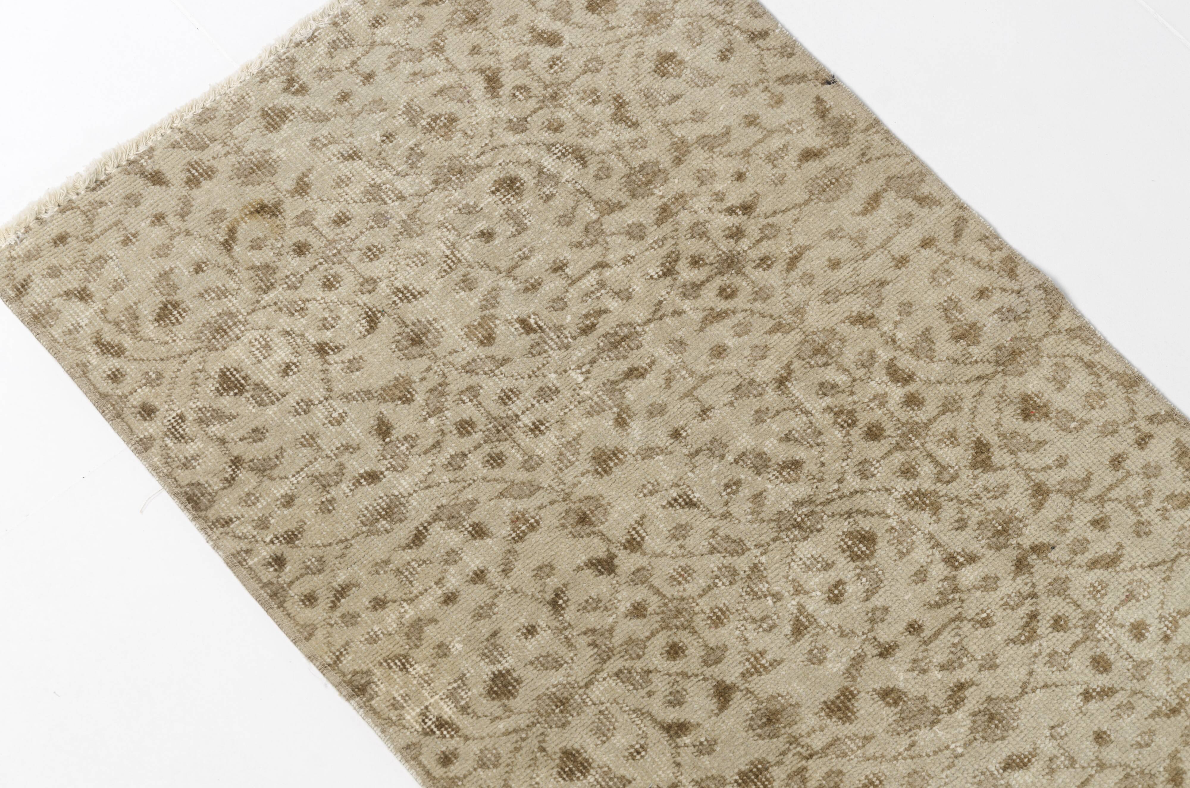 Oushak Pastel Hallway Runner Rug sku 1097