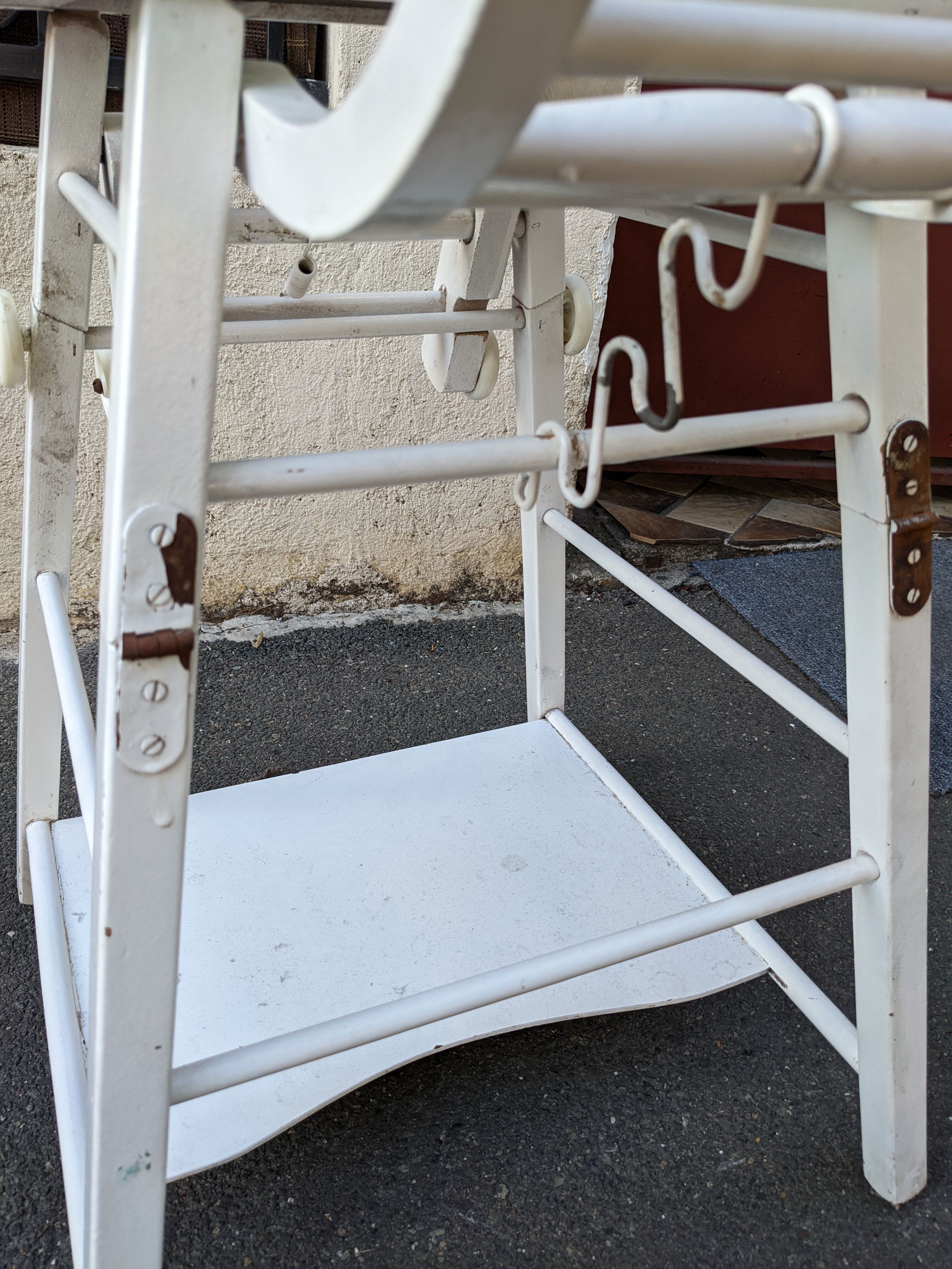 Baby chair high chair made of vintage wood