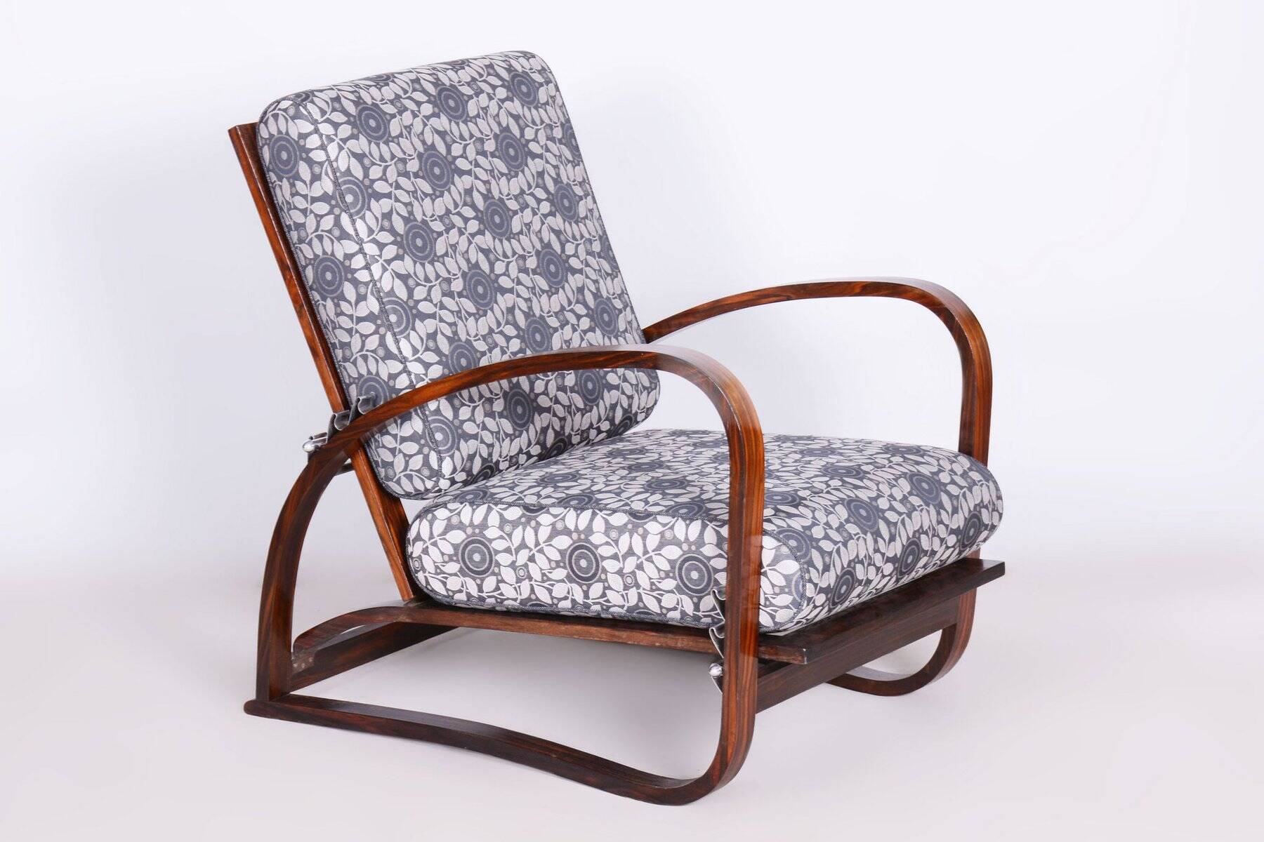 Art Deco Reclining Armchair attributed to Jindřich Halabala for Up Závody, 1920s