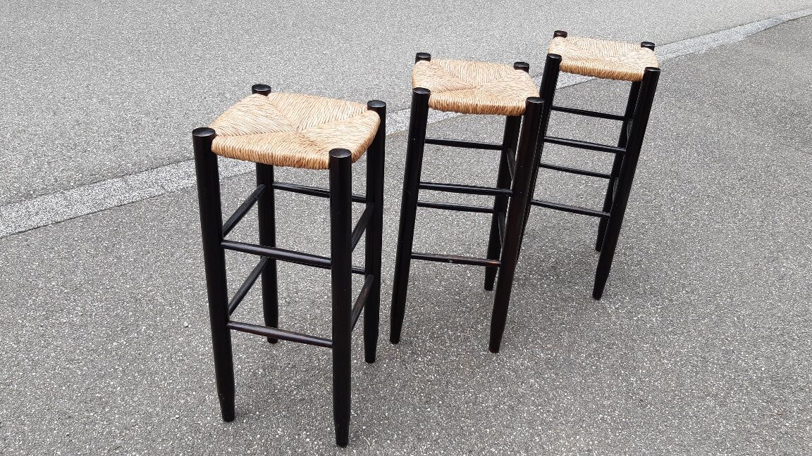 Pine bar stools 1980