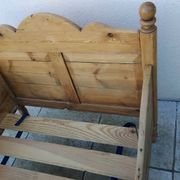 Vintage pine bed chalet style Chamonix for one person.