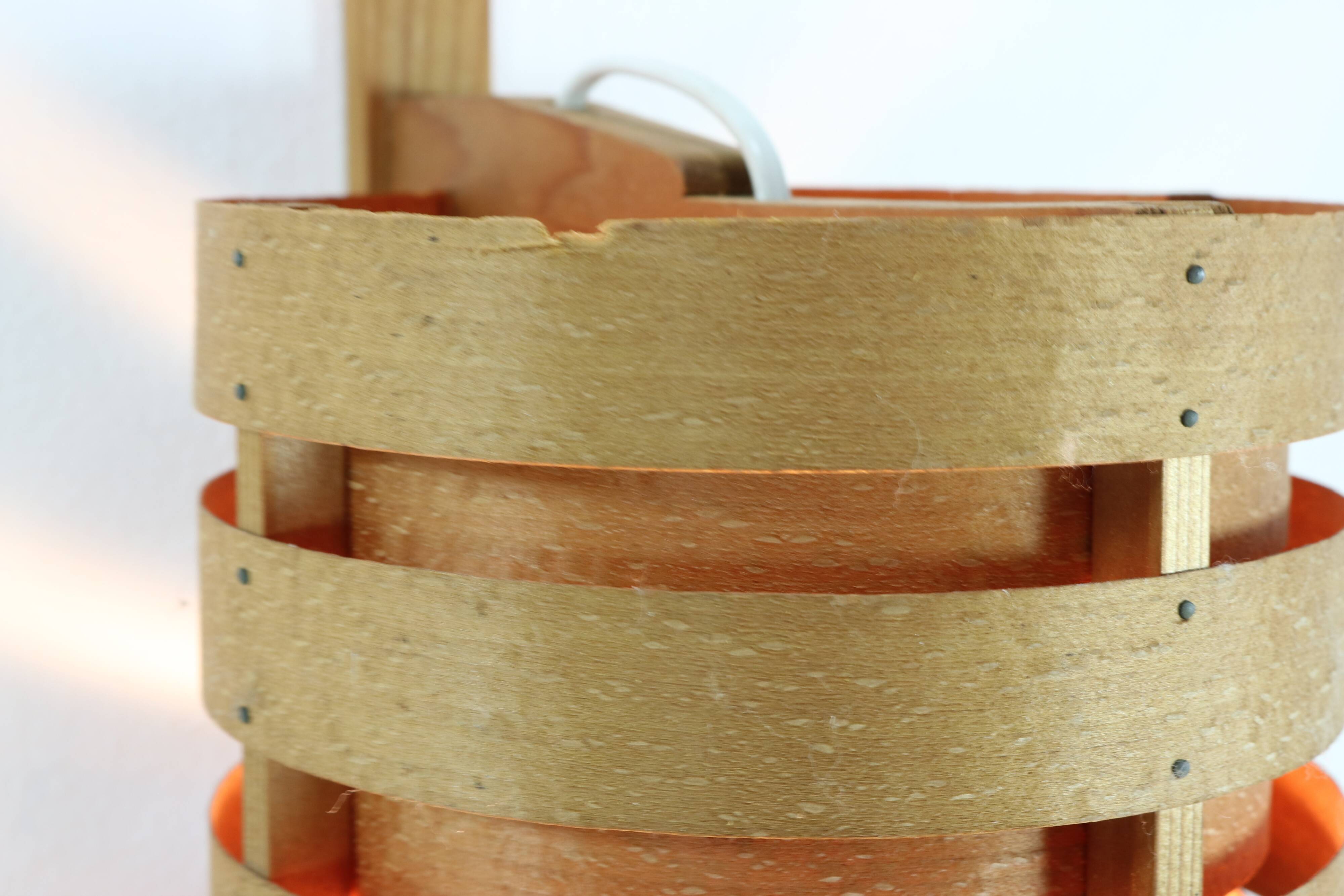 Swedish design pine veneer wall sonce by Hans Agne Jakobsson for Ellysett