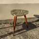 Vintage coffee table pedestal table tripod vintage formica ceramic style tray end of sofa