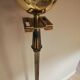 Pair of milked art deco metal lampposts