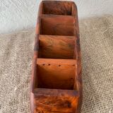 Walnut magnifying glass pencil pot