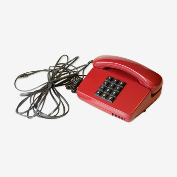 Téléphone vintage allemand avec cadran pad, touches, usuable, vintage des années 1980