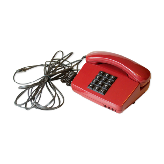 Téléphone vintage allemand avec cadran pad, touches, usuable, vintage des années 1980