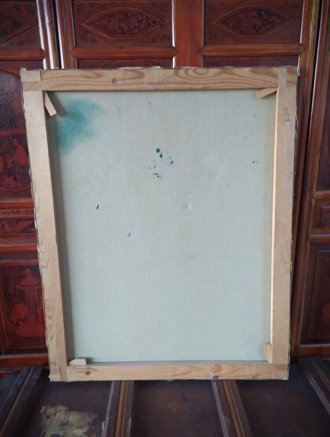 Peinture à l'huile sur toile d'un artiste français de 1977, 20e siècle