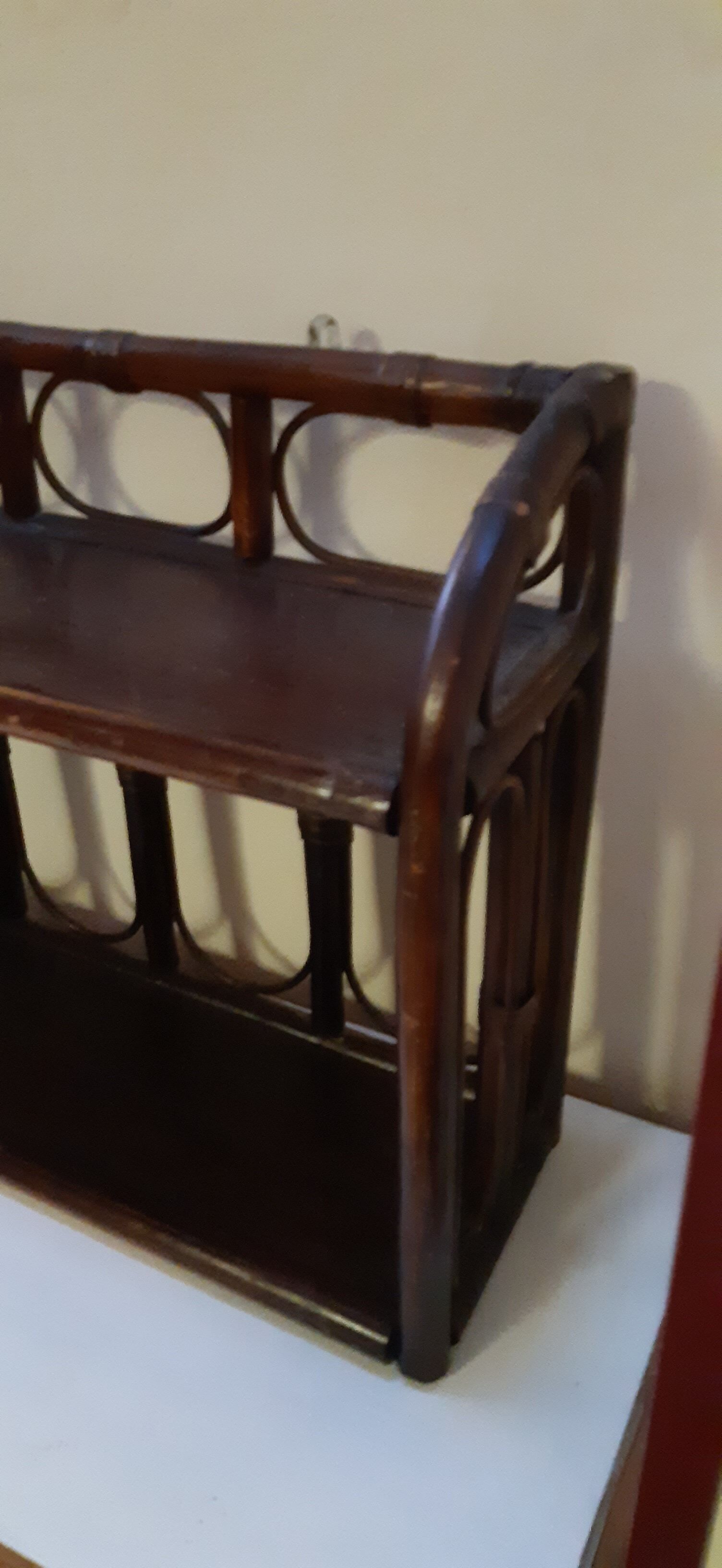 Rattan wall shelf 2 shelves