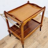 Wooden serving trolley