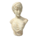 Sculpted marble group of a young woman's bust, 20th century.