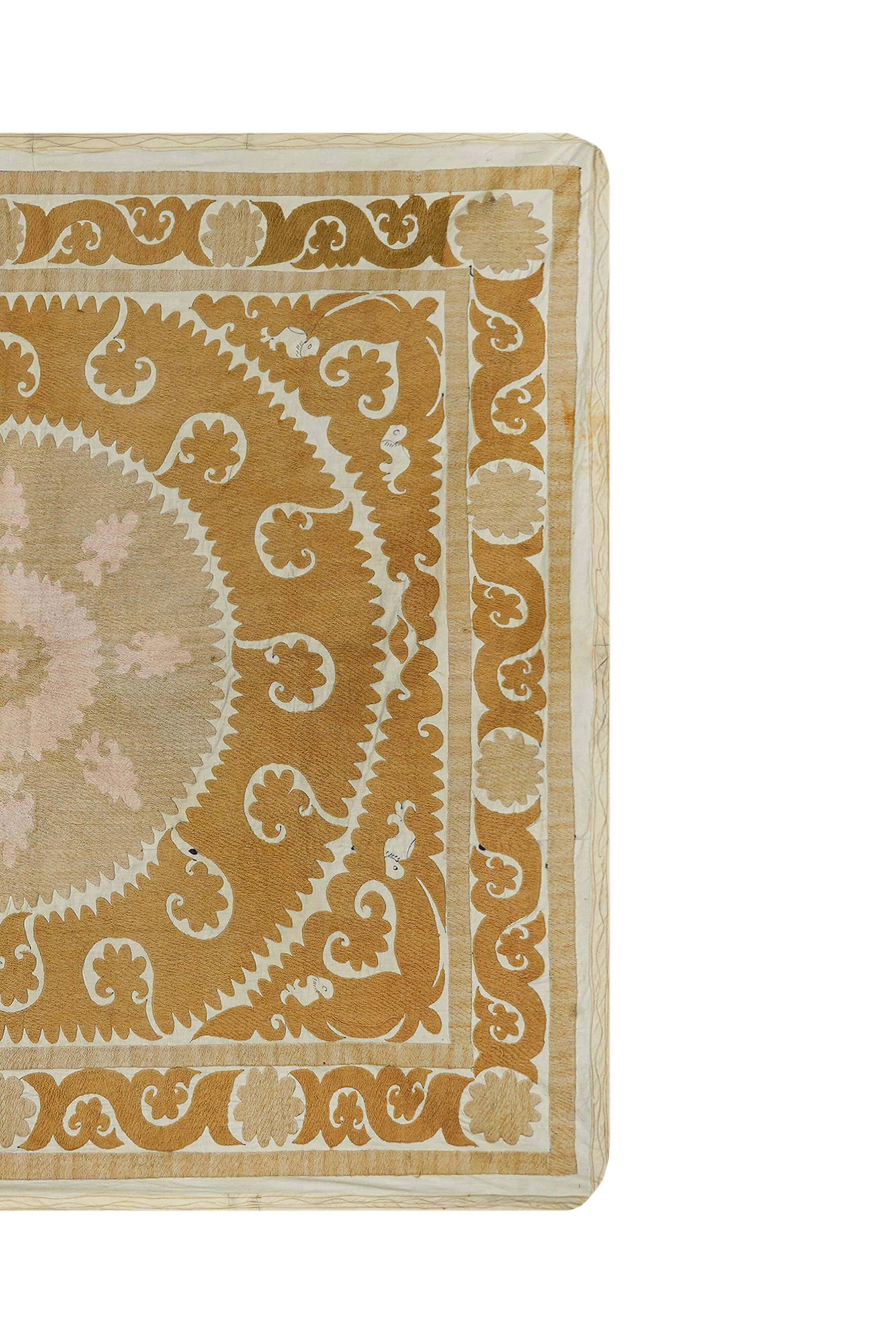 Vintage Turkish hand-knotted rug 126x135 cm