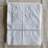 Ancient mestizo sheet embroidered