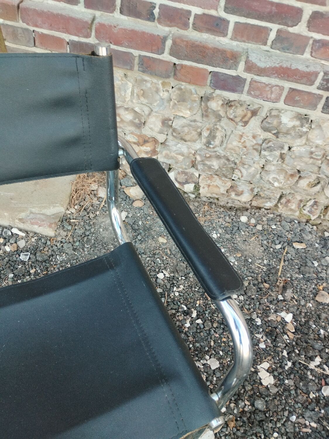 Beautiful pair of vintage chairs in the Marcel Breuer style.