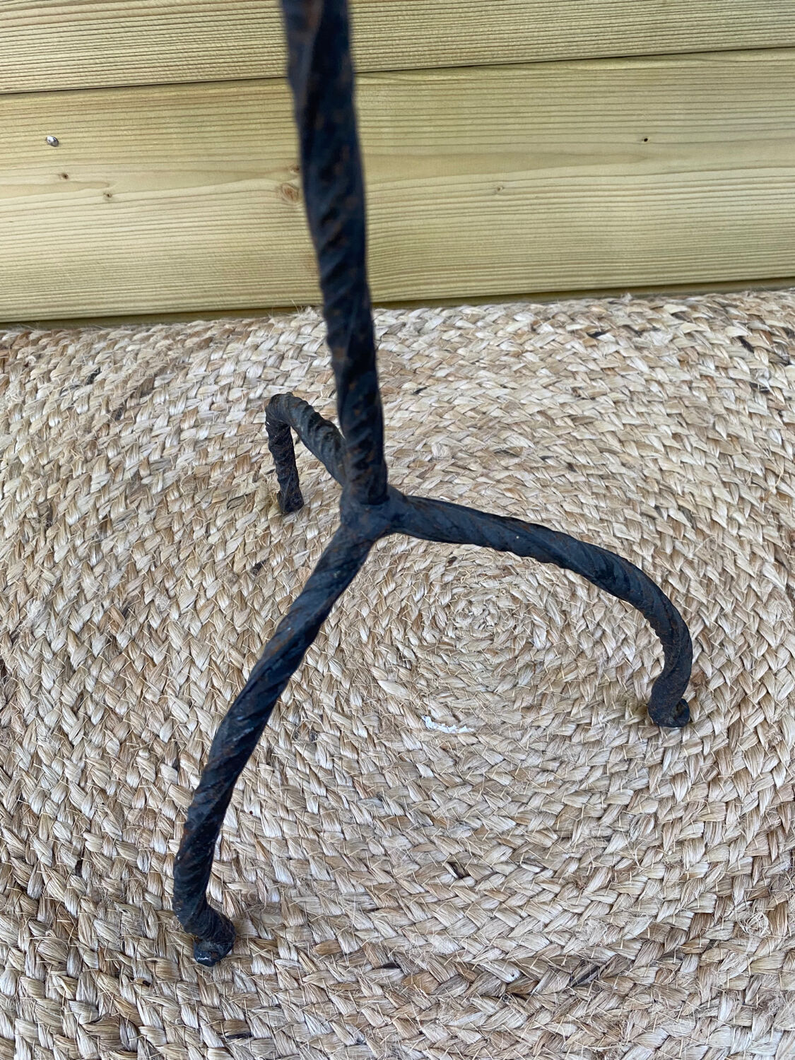 Stand candle holder, folk art