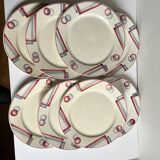 8 Digoin Sarreguemines plates