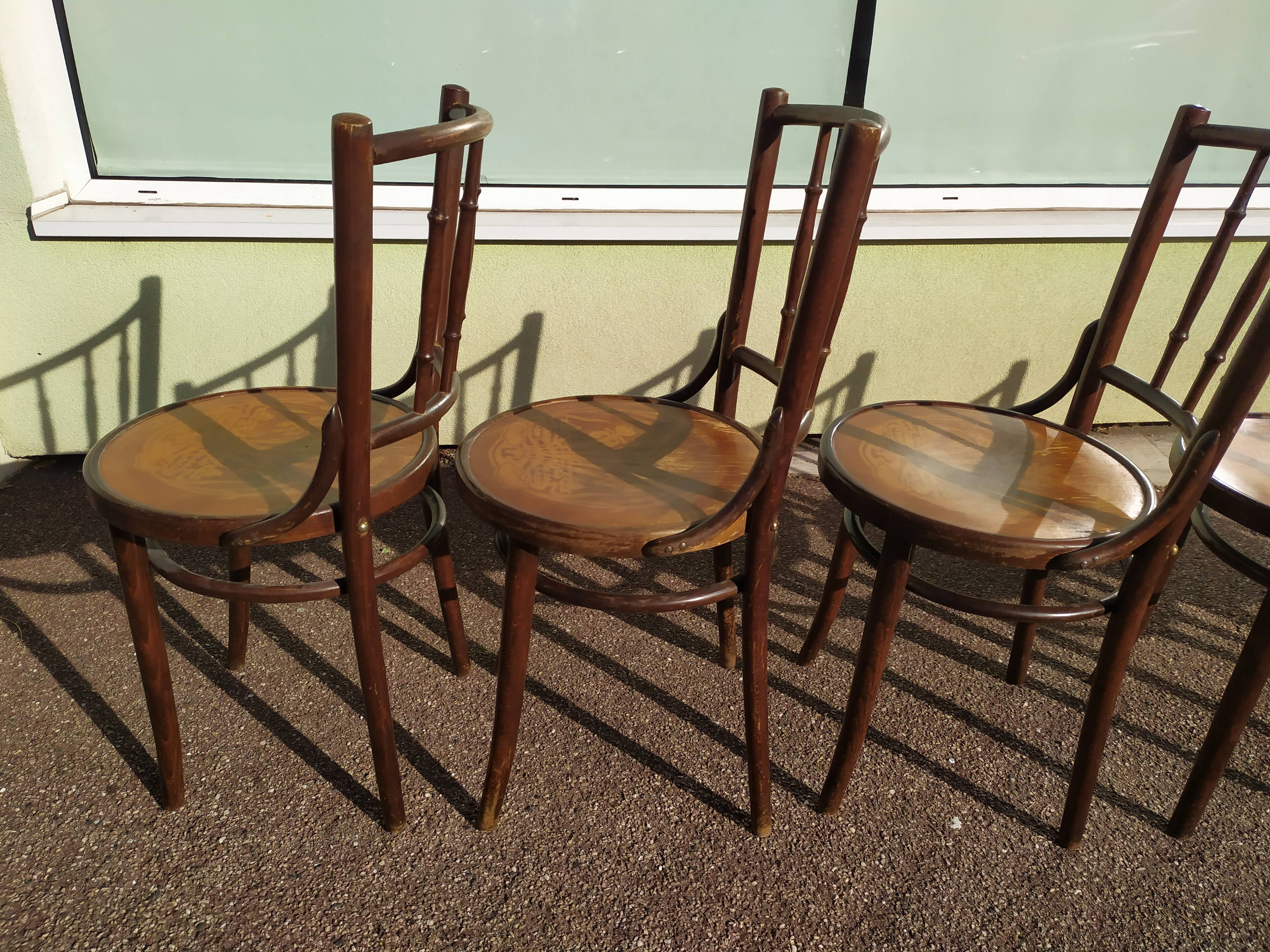 Lot de 6 chaise en bois - bistrot - terrasse - vintage