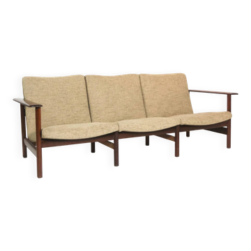 Vintage 3-seater sofa by Siège Steiner, France, 1960s.