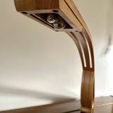 Lampe minimaliste en bois 1980