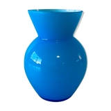 Blue glass vase