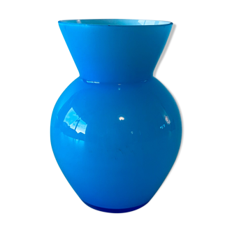Blue glass vase