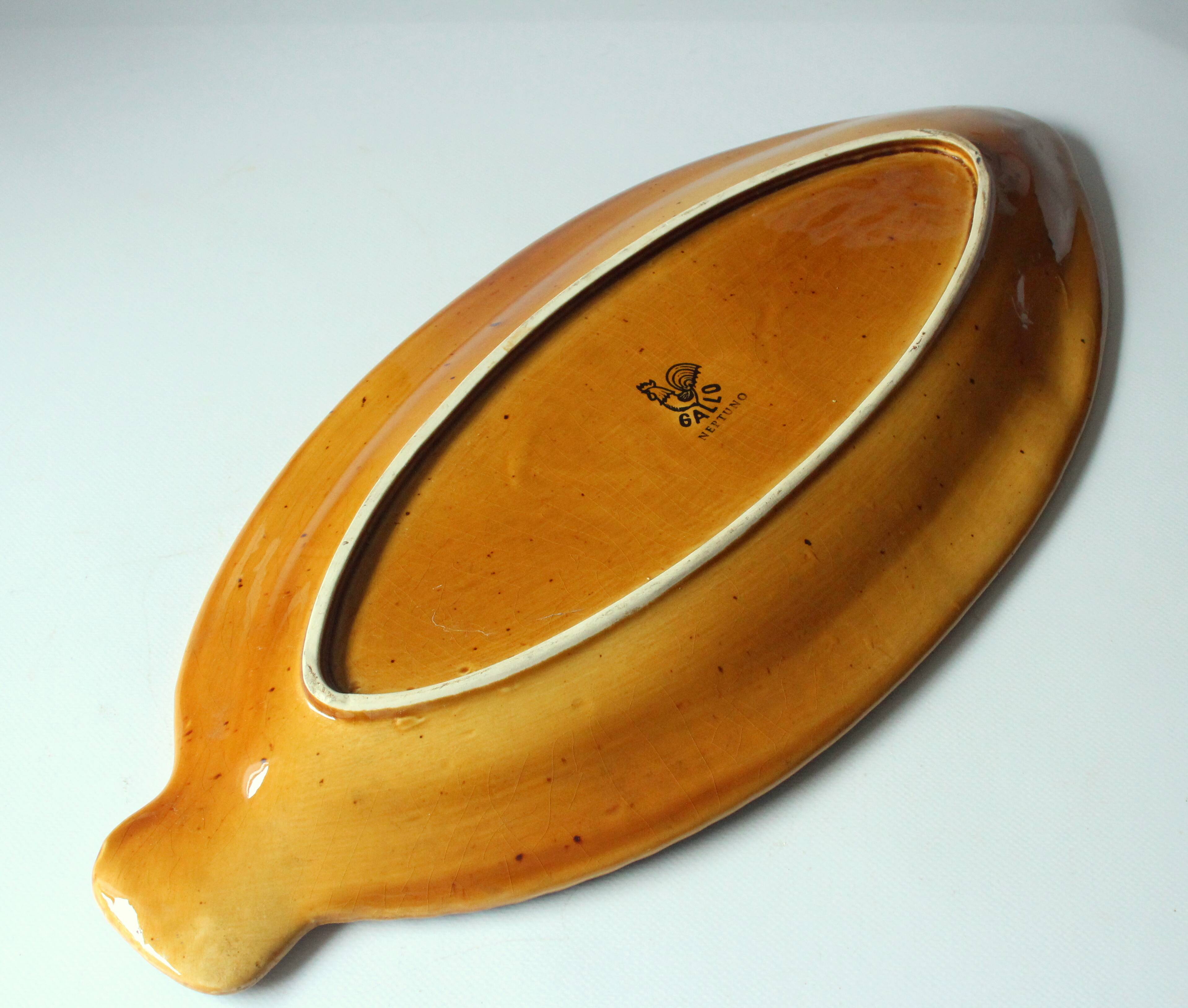 Large ceramic fish plate by Gallo - "Neptuno" - Vintage