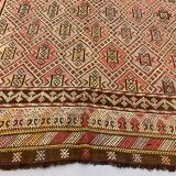 Large Vintage Turkish Kilim Rug 331x165 cm Wool Jajim Kelim