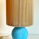Vintage lamp in opaline blue and golden sons