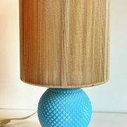 Vintage lamp in opaline blue and golden sons