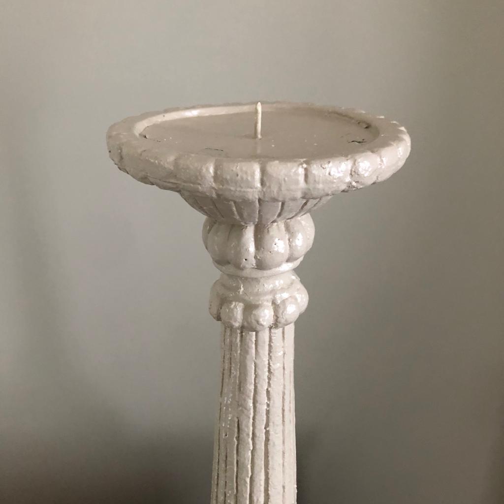 Pair of column candle holders