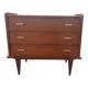 Commode vintage 3 tiroirs poignées années 60
