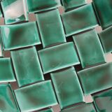 Green braided earthenware cut