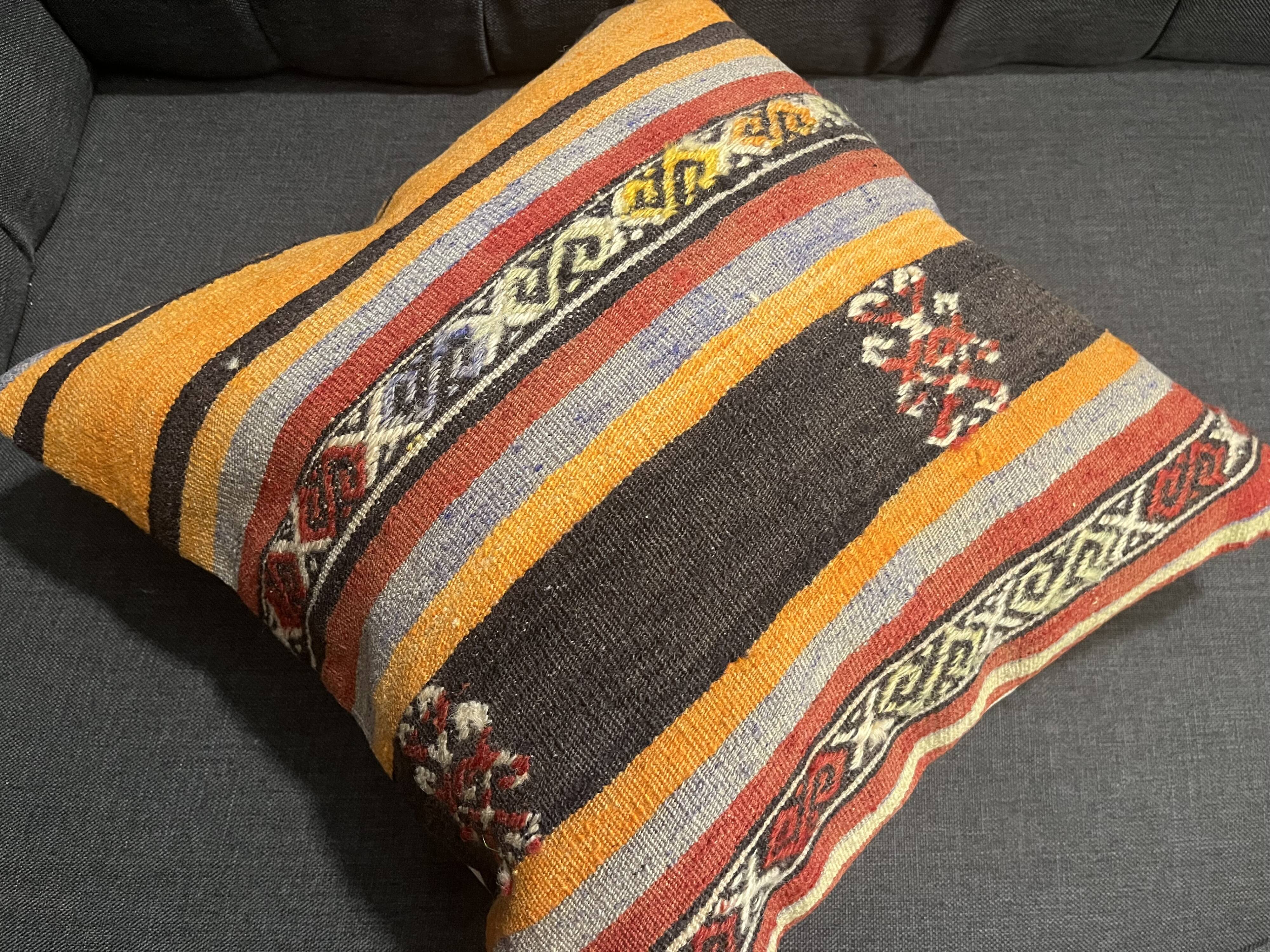 Hand woven vintage pillow cover