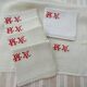 6 large towels or tea towels, damask linen Old linen never used