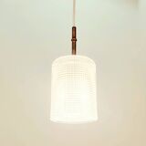 Mid Century Scandinavian Brass & Crystal Glass Ceiling Light By C.Fagerlund