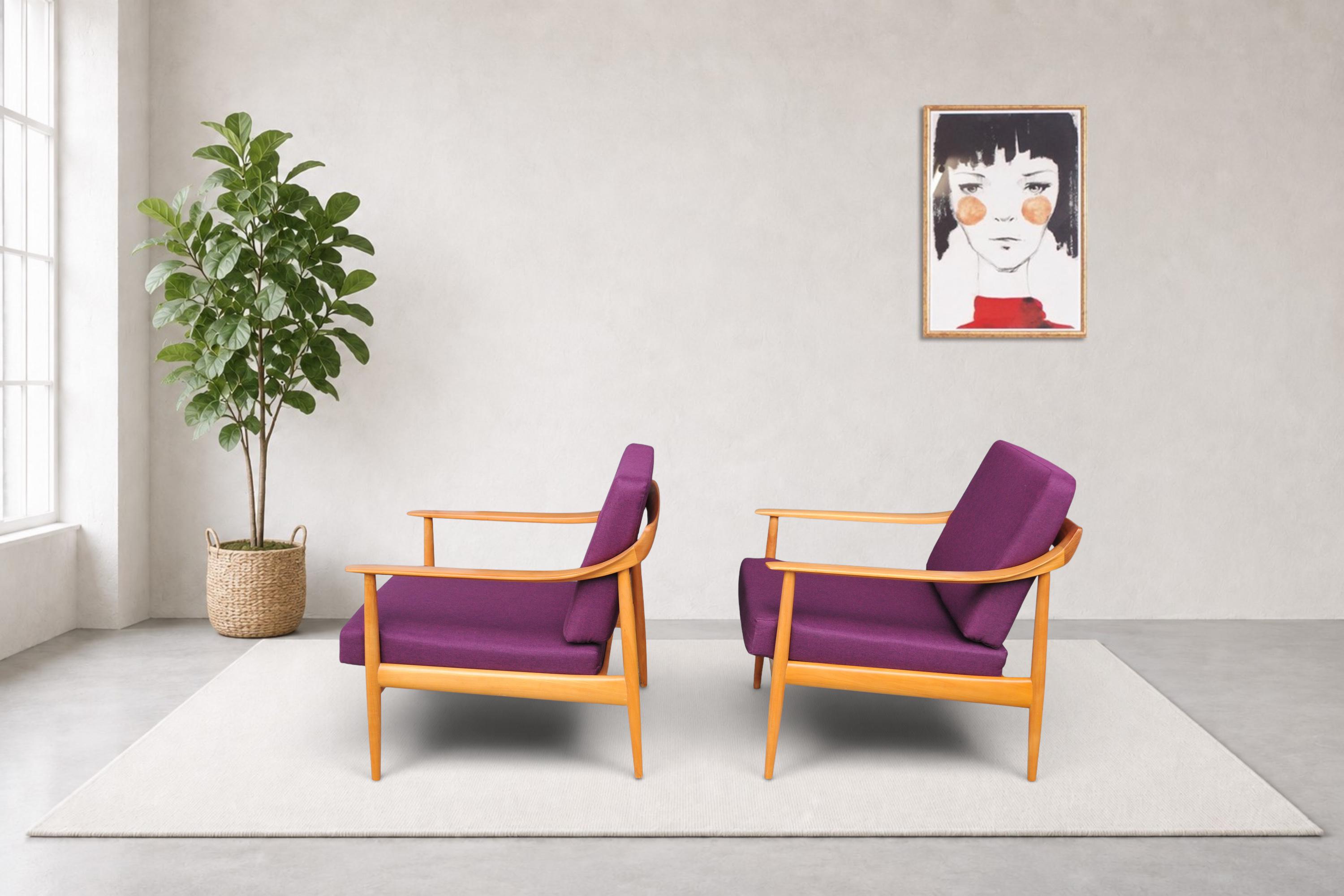 Seltenes vintage Paar Walter Knoll Lounge Sessel