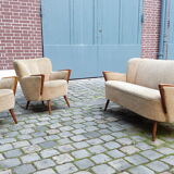 Set 1 canapé sofa scandinave 1 fauteuils Danois années 50 60