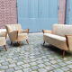 Set 1 1 Scandinavian sofa couch chairs Danish 50s 60s