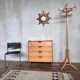 Modernist shoe cabinet 1960 in vintage ash