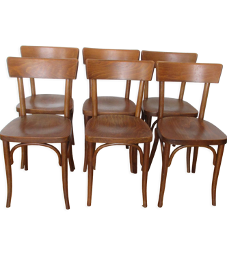 6 chaises bistrot Thonet bois courbé