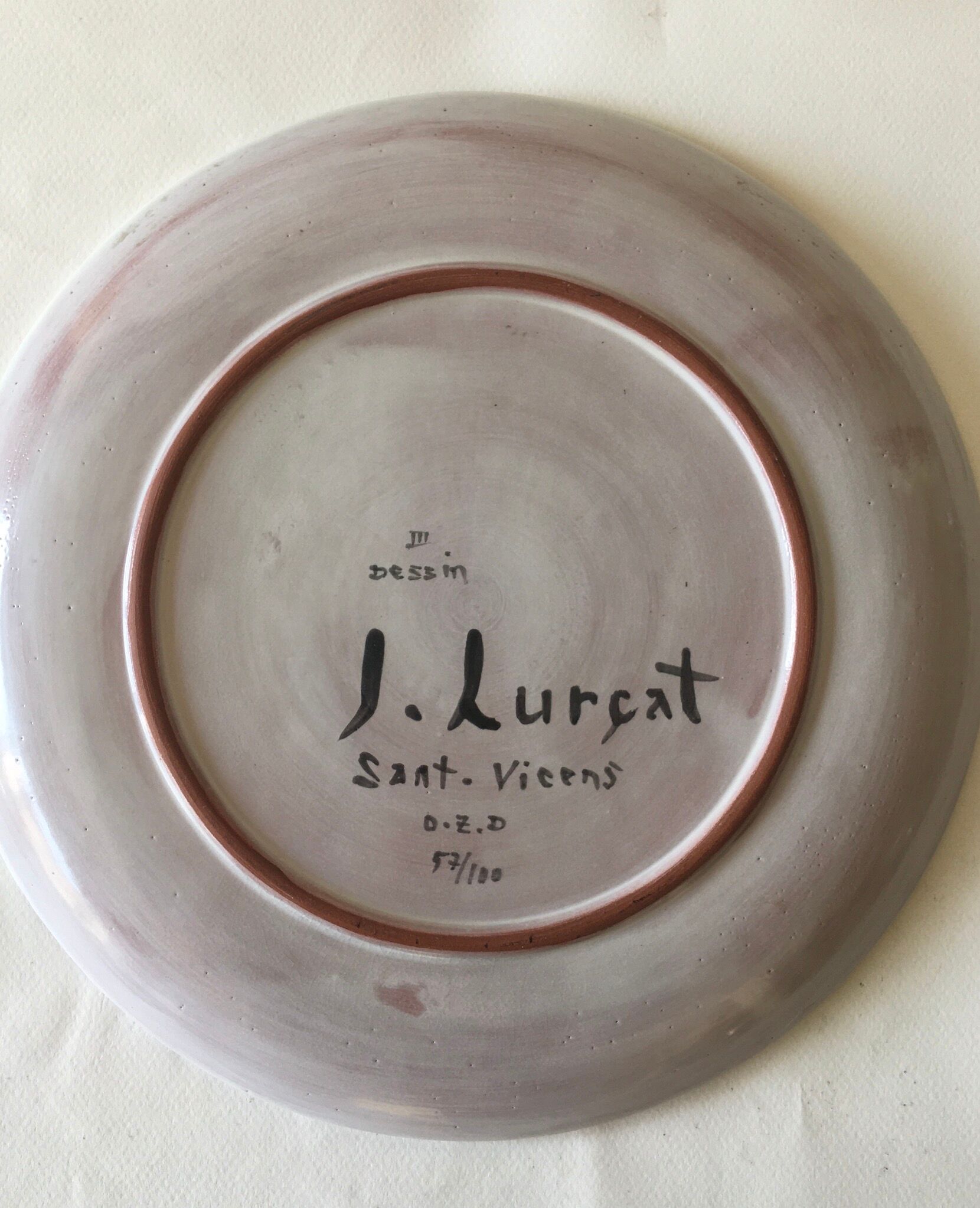 Jean Lurçat owl plate