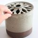 Glazed stoneware vase signed – Art ceramic flower holder