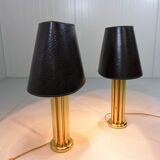Brass table lamps, set of 2, 1960’s