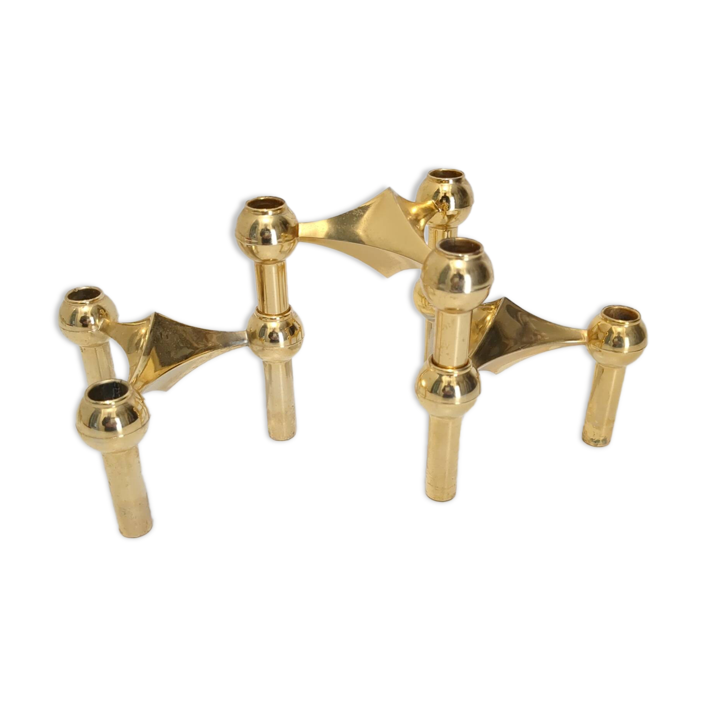 Nagel Gold Candle Holder Set