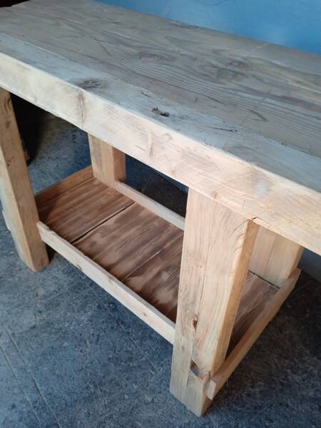 Workbench 120cm old solid wood