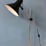 Vintage adjustable black floor lamp in style of Hoogervorst
