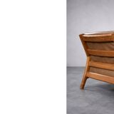 Vintage Mid-Century Danish Modern 3-Seater Brown Leather Sofa by Georg Thams