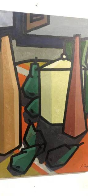 Nature morte à l'huile par Franco Prayer (1924) 60x50 cm