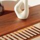 Table basse vintage Everest en noyer – style « planche de surf » (années 60)